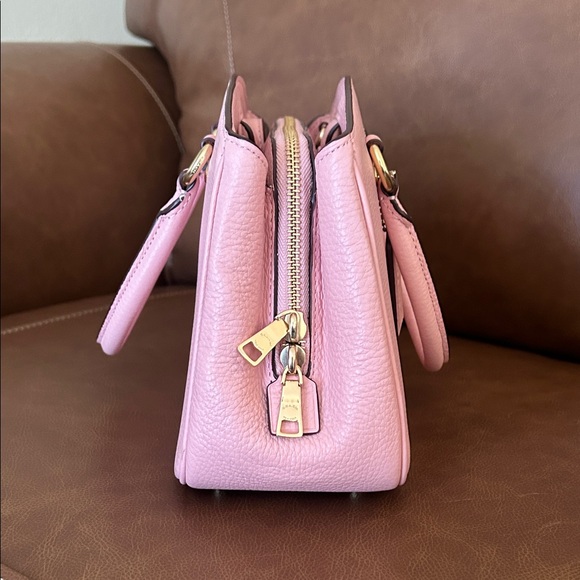 Coach Powder Pink Pebbled Leather Savannah Satchel - Picture 6 of 14